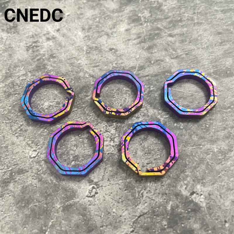 Móc Khóa Hình Bát Giác Bằng Titan Nhiều Màu Tháo Gỡ Nhanh