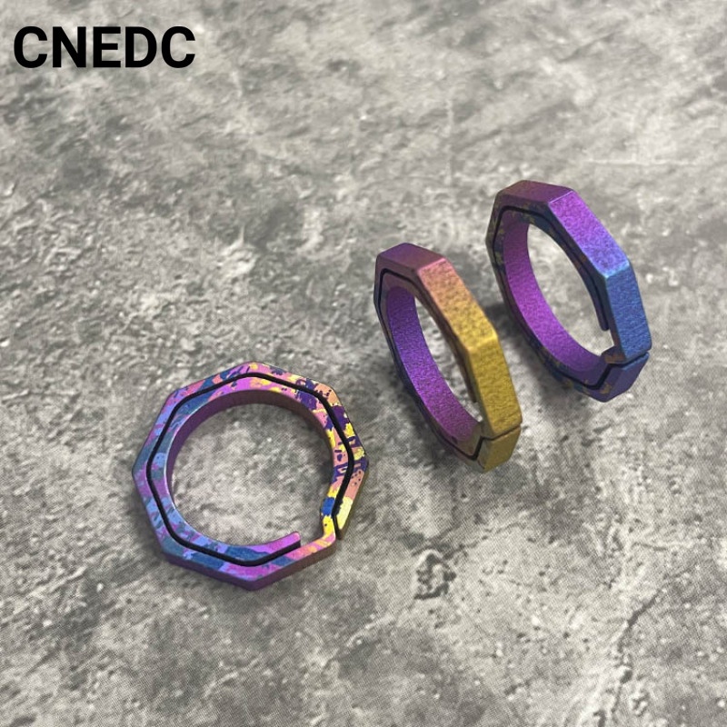 Móc Khóa Hình Bát Giác Bằng Titan Nhiều Màu Tháo Gỡ Nhanh