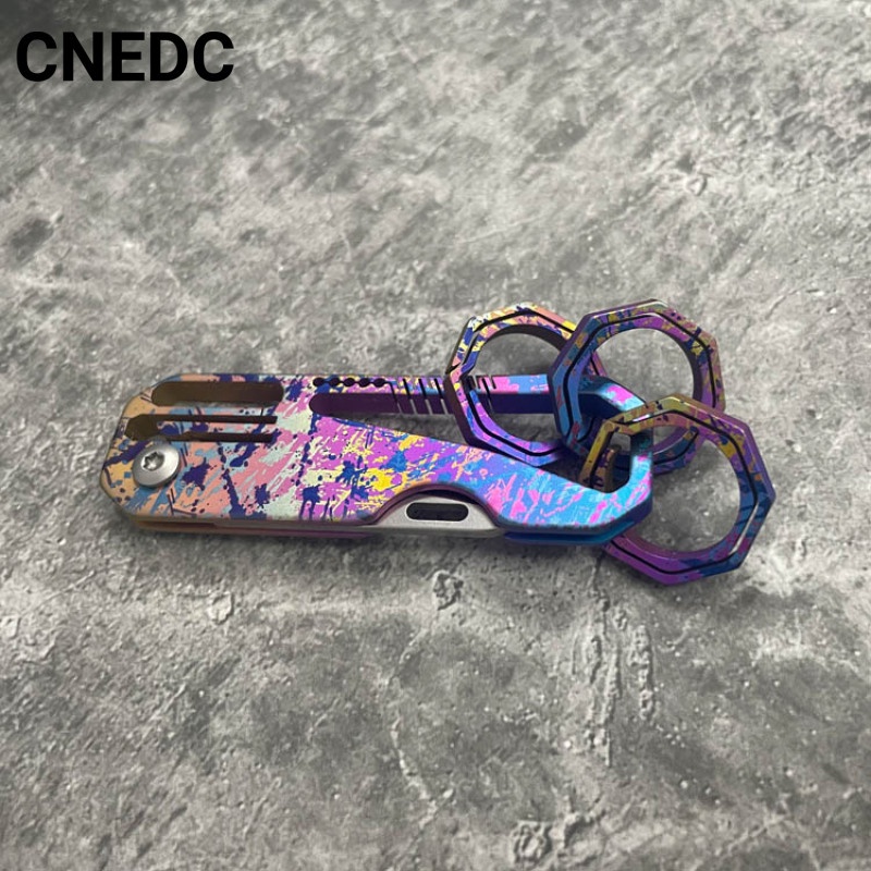 Móc Khóa Hình Bát Giác Bằng Titan Nhiều Màu Tháo Gỡ Nhanh