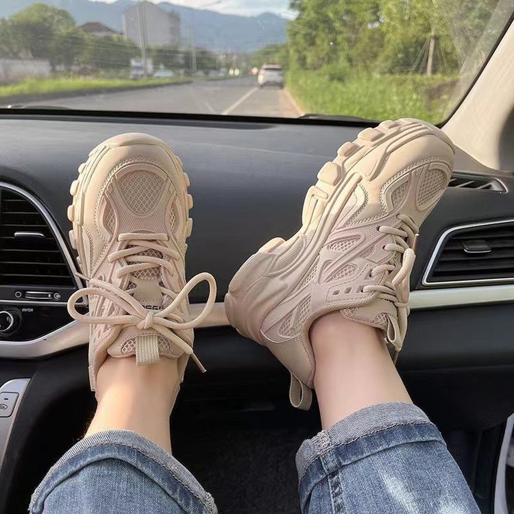 Giày Thể Thao Da pu Mũi Tròn Thời Trang Hàn Quốc Cho Nữ