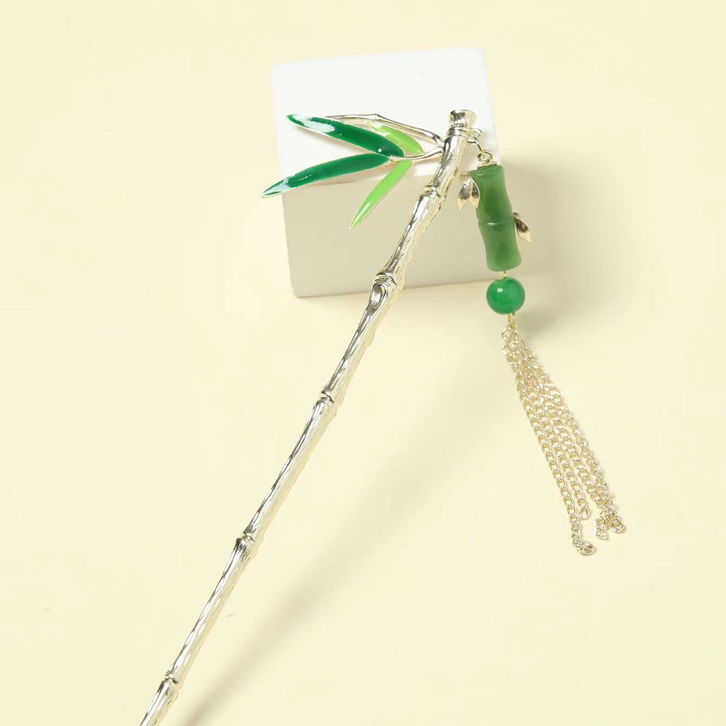 Trâm Cài Tóc Kim Loại Hình Bướm Tua Rua Phong Cách hanfu