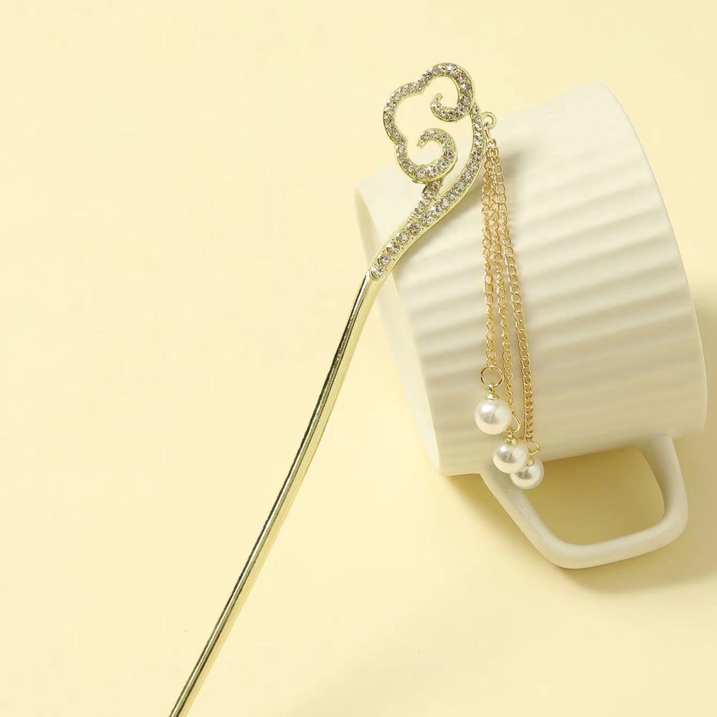 Trâm Cài Tóc Kim Loại Hình Bướm Tua Rua Phong Cách hanfu