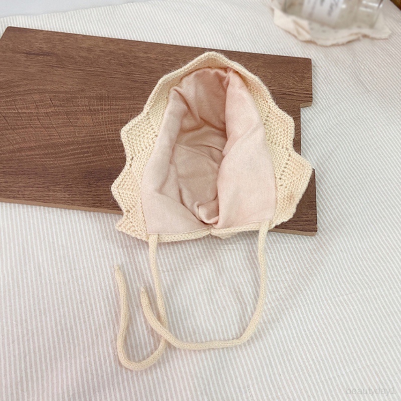 Mũ Dệt Kim cotton Co Giãn Họa Tiết Dâu Tây Ấm Áp Cho Bé