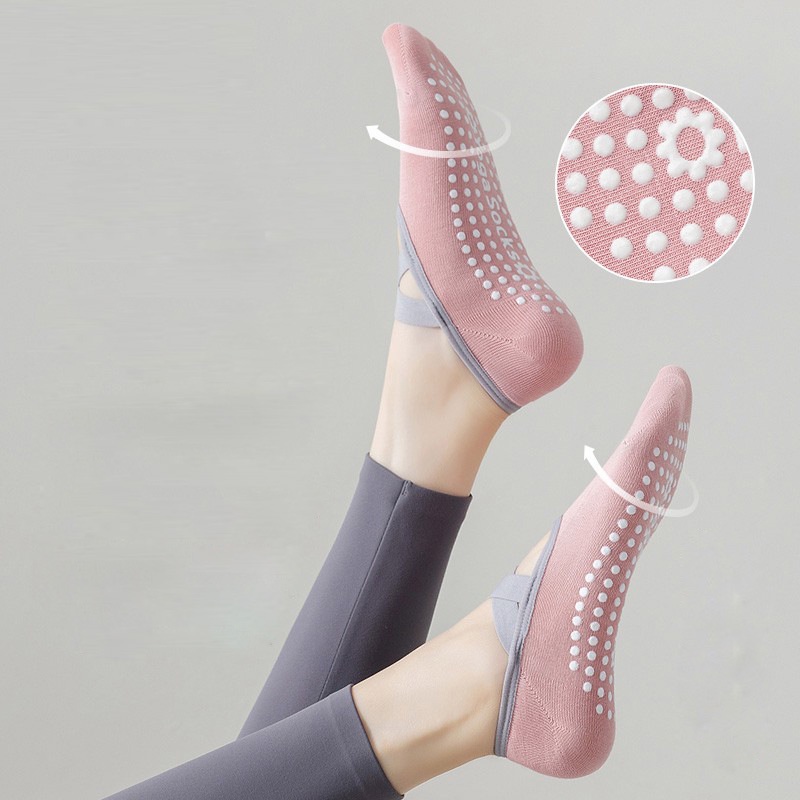 Vớ Tập yoga Bằng Silicon Mềm Mại Thoáng Khí Chống Trượt Thoải Mái Cho Nữ jp