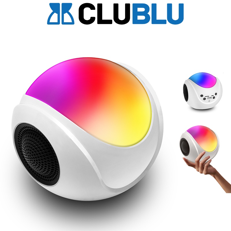 Loa Bluetooth Bass Mạnh Mini Có Đèn LED Loa Máy Tính Để Bàn Không Dây Thiết Kế Cực Đẹp Tròn BASS Âm Thanh 360 Độ Nghe Nhạc, Xem Phim Cực Đã HIFI Nhỏ Gọn Thuận Tiện Mang Theo Cao Cấp Thẻ TF Chơi FM Quà Sinh Nhật