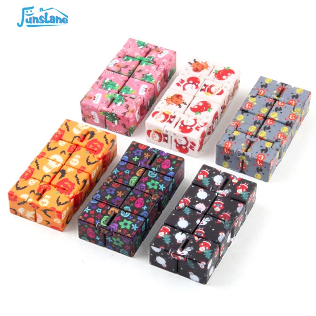 Funlane Đồ Chơi Khối Rubik 2x2 Bỏ Túi Hình Vuông Giảm Căng Thẳng Ma Thuật halloween / Giáng Sinh
