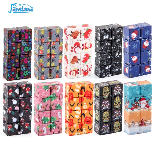 Funlane Đồ Chơi Khối Rubik 2x2 Bỏ Túi Hình Vuông Giảm Căng Thẳng Ma Thuật halloween / Giáng Sinh