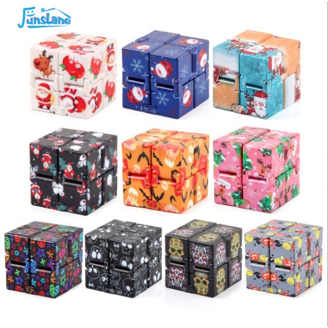 Funlane Đồ Chơi Khối Rubik 2x2 Bỏ Túi Hình Vuông Giảm Căng Thẳng Ma Thuật halloween / Giáng Sinh