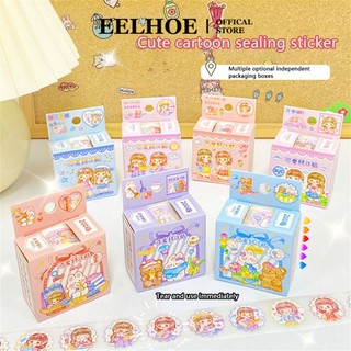Eelhoe 200 miếng dán/1 hộp niêm phong miếng dán trang trí sáng tạo niêm phong miếng dán quà tặng túi chất liệu miếng dán đồ chơi miiki_vn