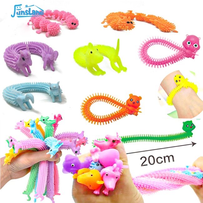 Funlane Đồ Chơi Sâu Mì Đàn Hồi Giảm Căng Thẳng