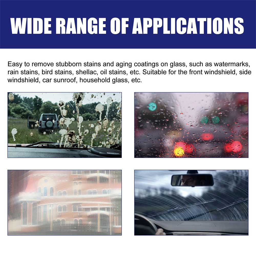 1 pcs Bottle Pushue Car Glass Oil Film Remover, 150G Glass Oil Film Remover For Car