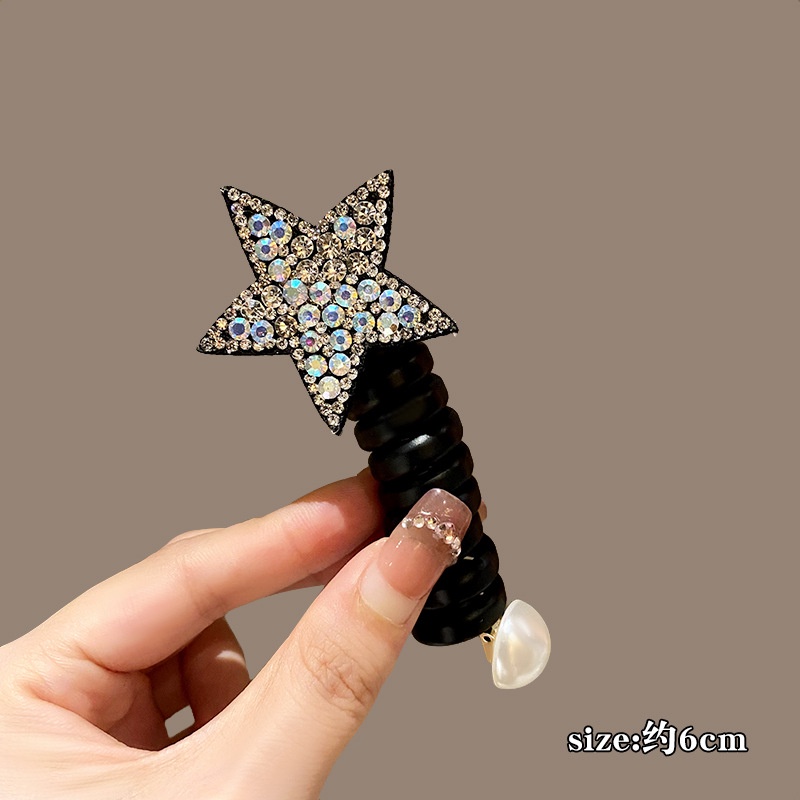 Dây Buộc Tóc Đuôi Ngựa Co Giãn Đính Đá Phong Cách Mới 2023