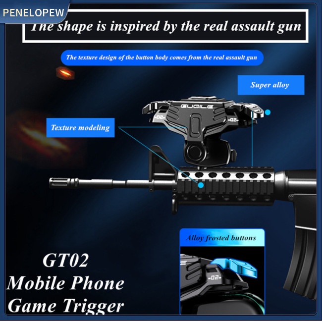 Set 2 Nút Bấm Điều Khiển Chơi game pubg gt02 Cho iphone 13 android