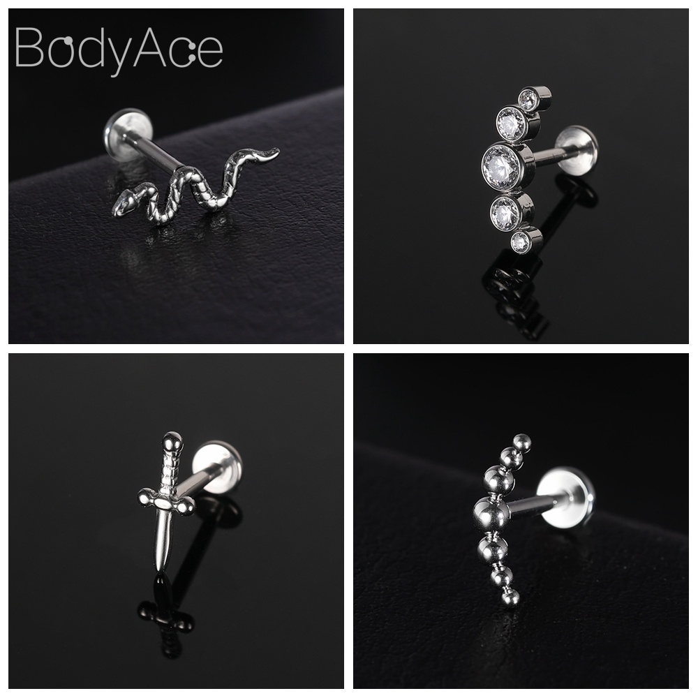 Bodyace 1 Khuyên Tai 16g g23 Bằng Thép Titan Hình Bướm Mặt Trăng Trái Tim