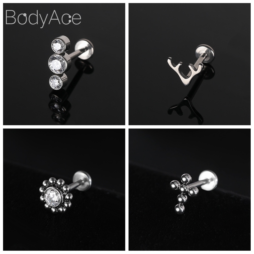 Bodyace 1 Khuyên Tai 16g g23 Bằng Thép Titan Hình Bướm Mặt Trăng Trái Tim