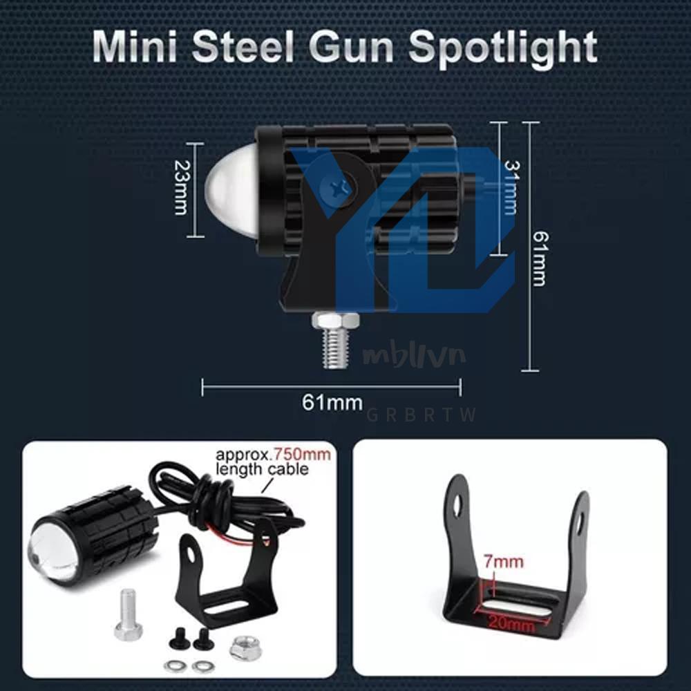 Bộ 2 Đèn led Chiếu Sáng Đèn Pha Chống Nước 10-80v Dành Cho Xe Hơi / Tàu Thuyền / atv / atv