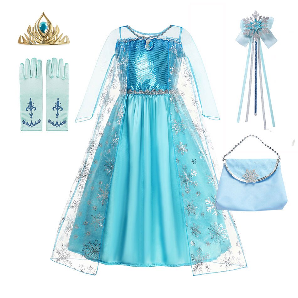 Đầm Hóa Trang Công Chúa elsa 2023 Cho Bé Gái
