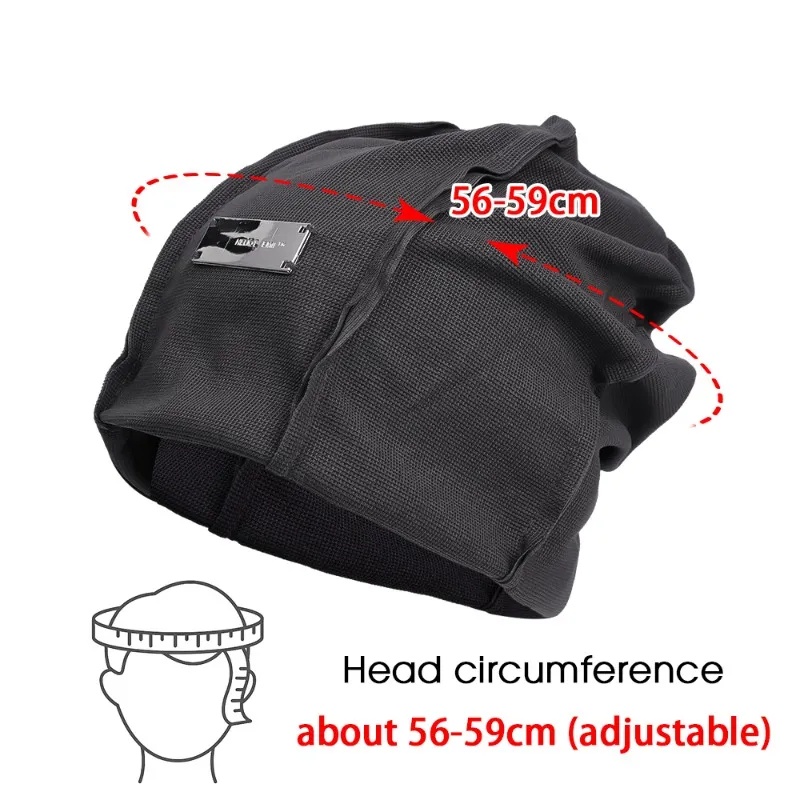 Mũ beanie cotton Mềm Mại Thoáng Khí Màu Trơn In Chữ Phong Cách hip hop Đường Phố Cho Nam Nữ