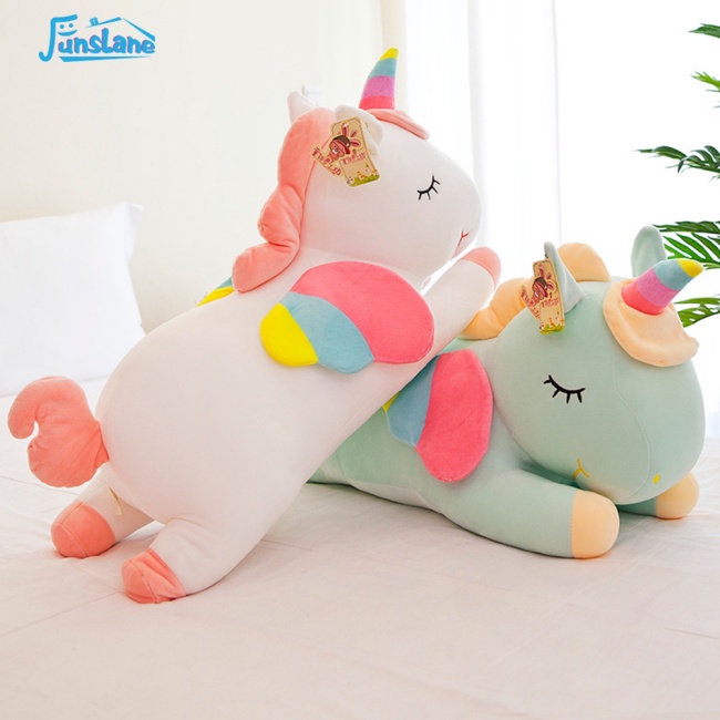 Funslane Thú Nhồi Bông Hình Ngựa pony Màu Cầu Vồng Dành Cho Bé
