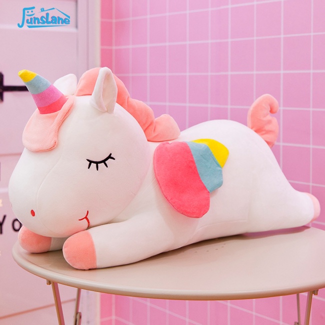 Funslane Thú Nhồi Bông Hình Ngựa pony Màu Cầu Vồng Dành Cho Bé