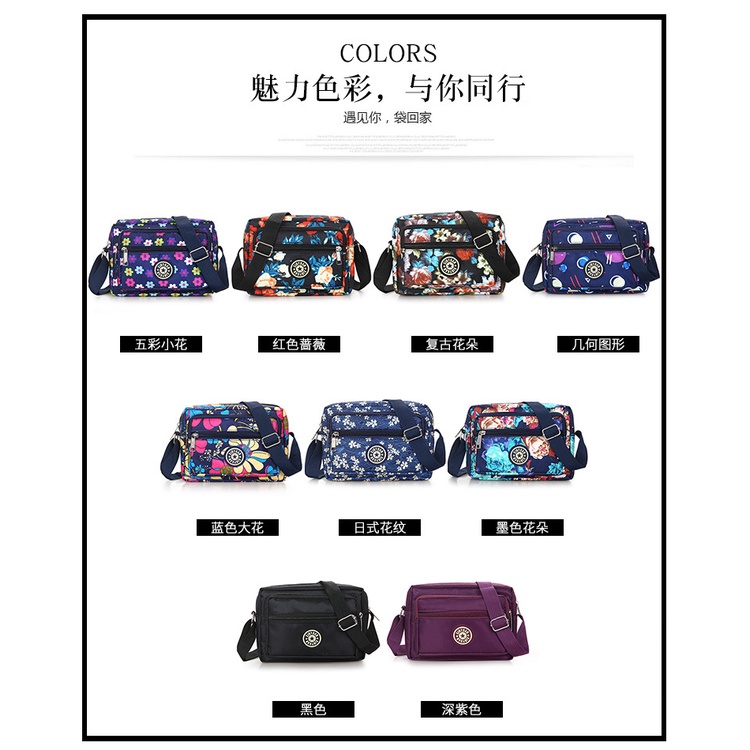 Mới Túi Xách Vải oxford cho mẹ Họa Tiết Hoa Thời Trang Cho Phụ Nữ Trung Niên