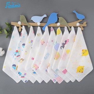 Funslane khăn gạc cotton 4 lớp mềm mại 25 * 25cm rửa mặt cho bé