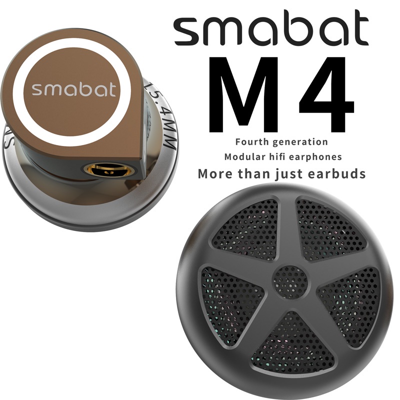 Smabat m4 Tai Nghe Nhét Tai Âm Thanh hifi Đầu Phẳng 15.4mm Chất Liệu Kim Loại