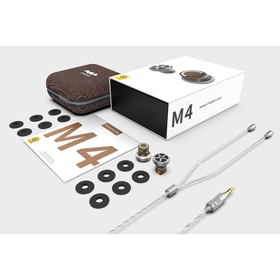 Smabat m4 Tai Nghe Nhét Tai Âm Thanh hifi Đầu Phẳng 15.4mm Chất Liệu Kim Loại
