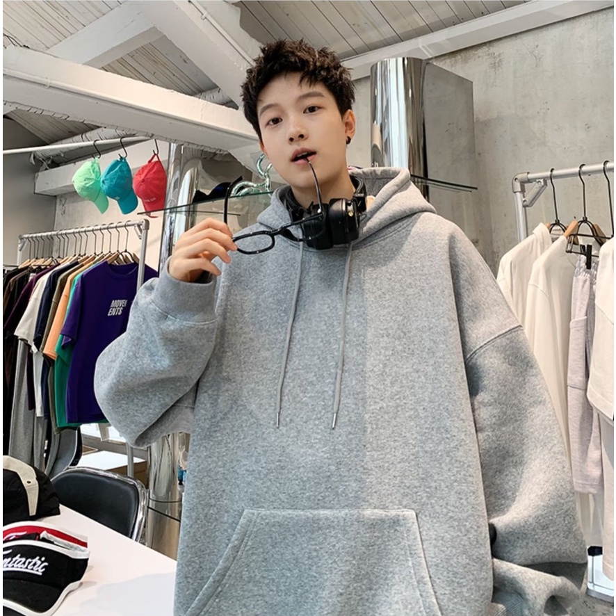 Áo hoodie nam nữ size lớn form rộng phong cách retro unisex