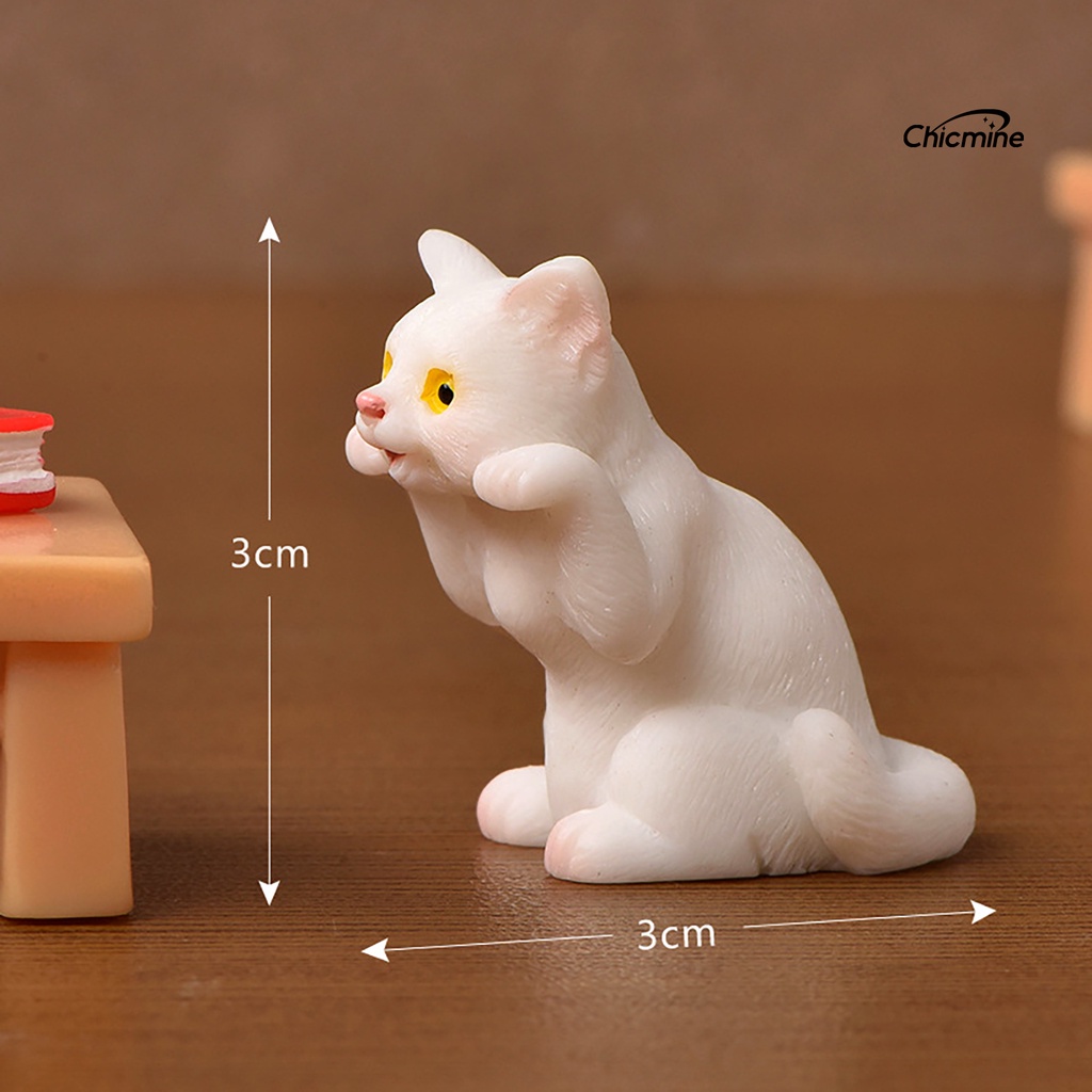 Chicmine Tượng Mèo mini Trang Trí Nội Thất