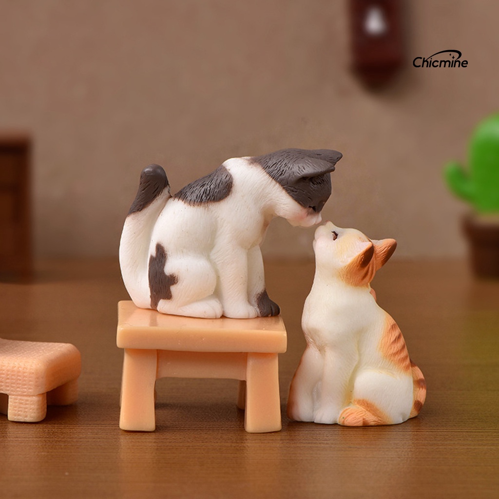 Chicmine Tượng Mèo mini Trang Trí Nội Thất