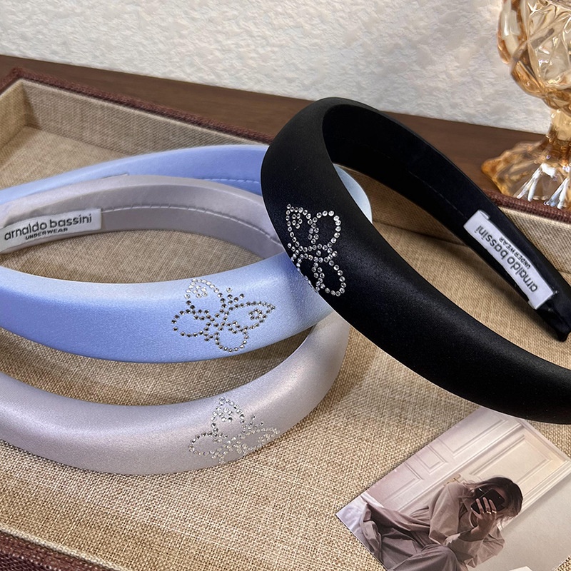 Băng Đô Cài Tóc Bằng Xốp Đính Đá Hình Bướm Thời Trang Cho Nữ CHLINS