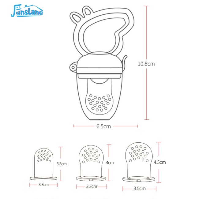 Funslane Núm Ti Giả Ăn Dặm Trái Cây An Toàn Không bpa Cho Bé