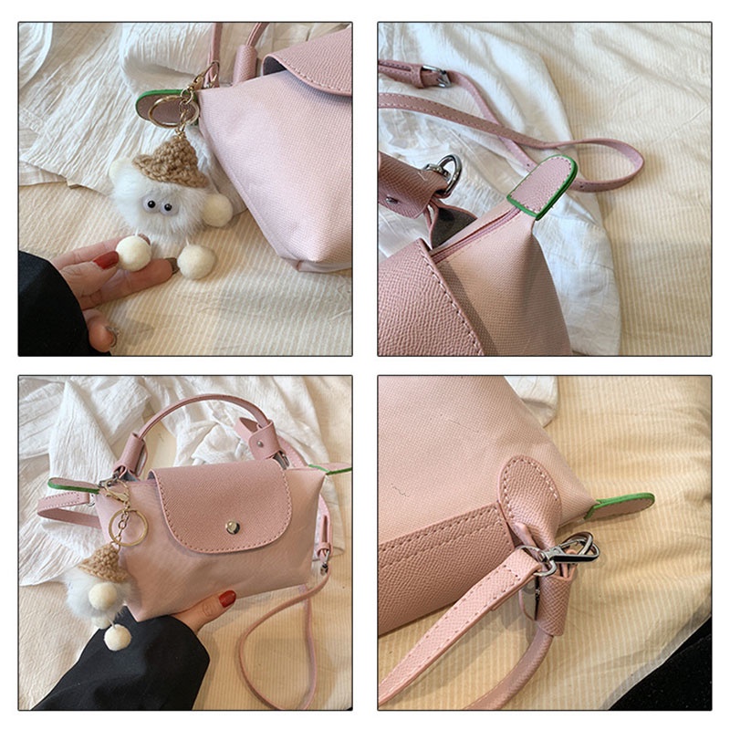 SHI CHEN LONGCHAMP Shi chen chen Túi Xách Đeo Vai Kết Cấu Dạng Bánh Bao Pháp Thời Trang Thân Thiện Với Môi Trường