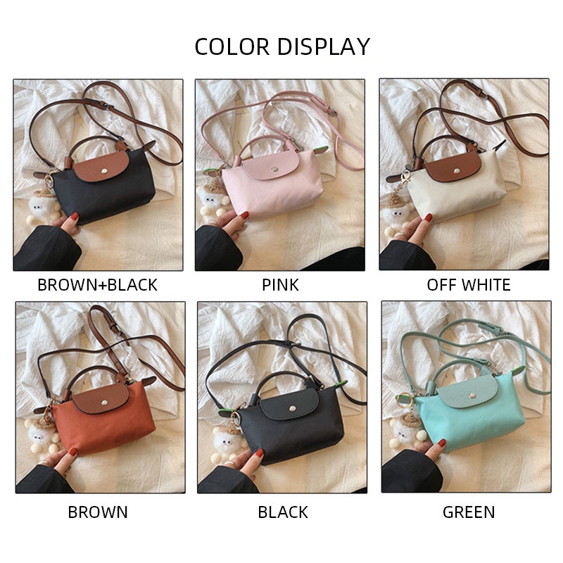 SHI CHEN LONGCHAMP Shi chen chen Túi Xách Đeo Vai Kết Cấu Dạng Bánh Bao Pháp Thời Trang Thân Thiện Với Môi Trường