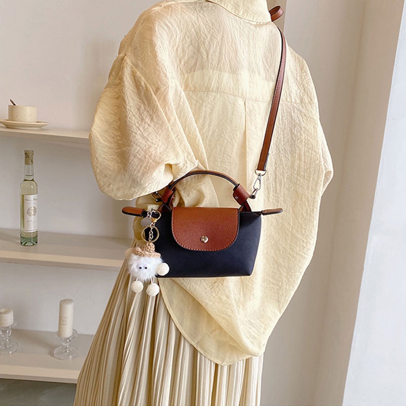 SHI CHEN LONGCHAMP Shi chen chen Túi Xách Đeo Vai Kết Cấu Dạng Bánh Bao Pháp Thời Trang Thân Thiện Với Môi Trường