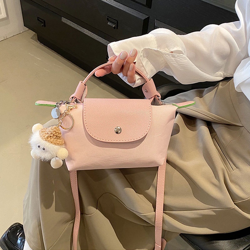 SHI CHEN LONGCHAMP Shi chen chen Túi Xách Đeo Vai Kết Cấu Dạng Bánh Bao Pháp Thời Trang Thân Thiện Với Môi Trường