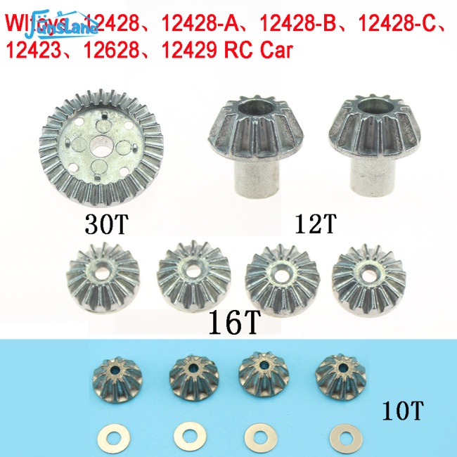 Bộ Bánh Răng Kim Loại Nâng Cấp Cho Xe Điều Khiển Từ Xa wltoys 12428 12423 1 / 12 30t / 12t / 16t / 10t
