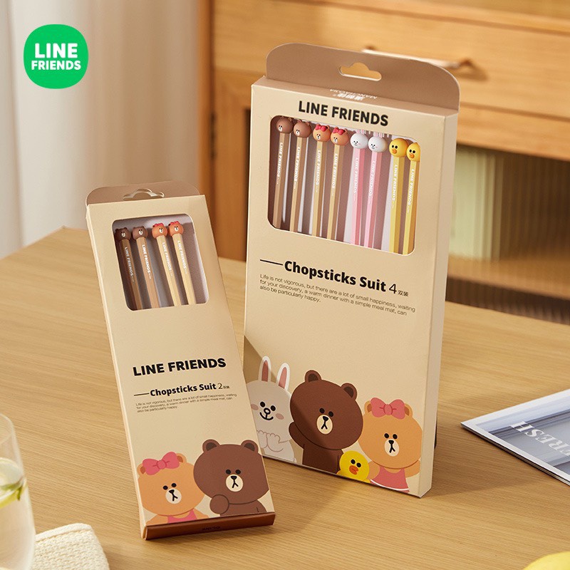 Set Đũa Brown Cony Sally Choco cao cấp