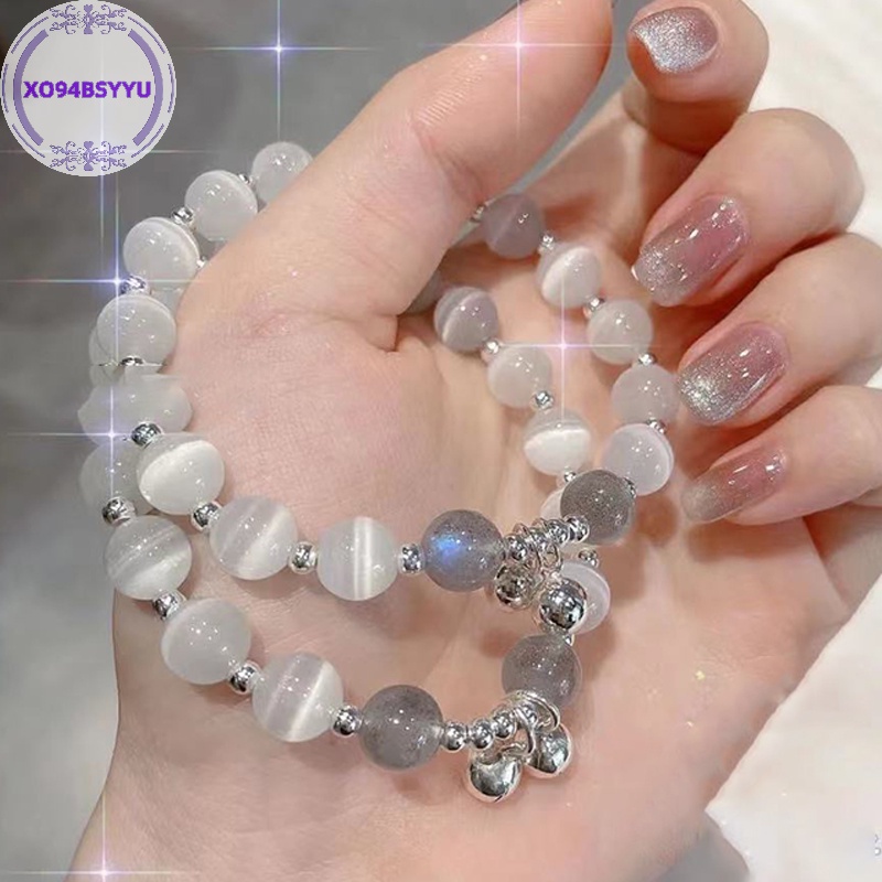 Xo94bsyu Vòng Tay Chuỗi Hạt Đá Mắt Mèo Tự Nhiên Dễ Thương Thời Trang Cho Nữ vn