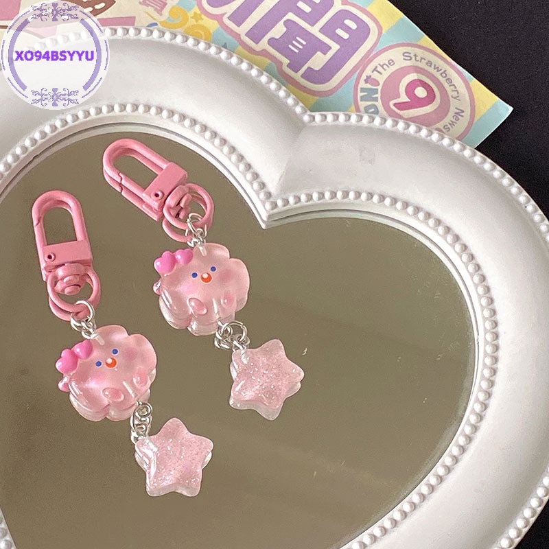 Xo94bsyu Móc Chìa Khóa Hình Đám Mây Ngôi Sao Năm Cánh Hoạt Hình Dễ Thương Trang Trí Cho Bé Gái vn