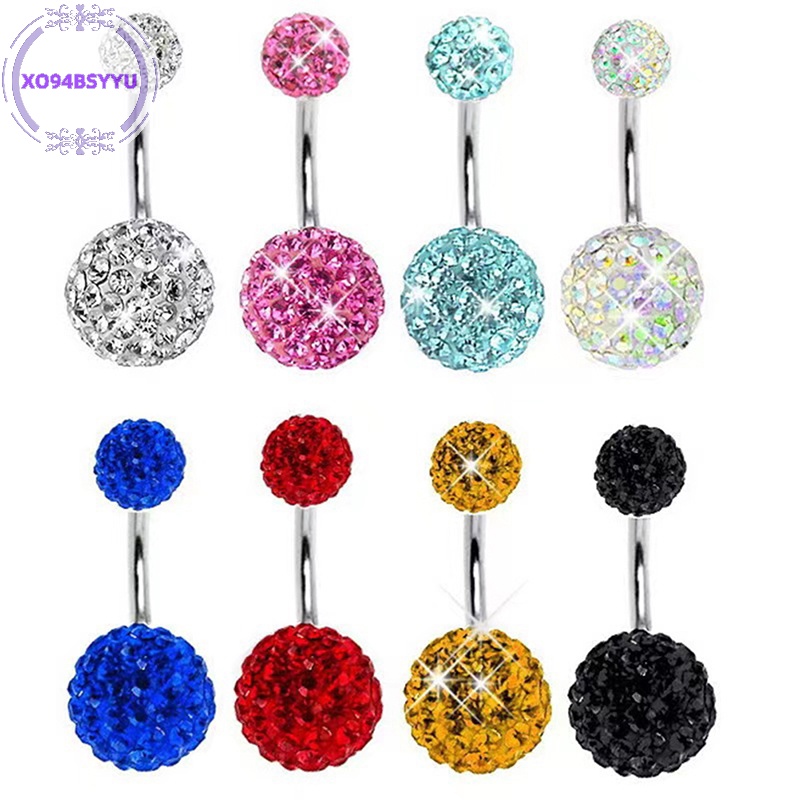 Xo94bsyu 1 Khuyên Rốn Bằng Thép Không Gỉ Đính Đá zircon Dễ Thương vn