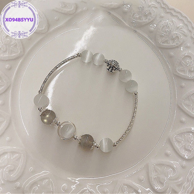 Xo94bsyu Vòng Tay Chuỗi Hạt Đá Mắt Mèo Tự Nhiên Dễ Thương Thời Trang Cho Nữ vn