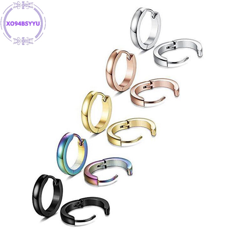 Xo94bsyu Khuyên Tai Tròn Bằng Thép Không Gỉ Cá Tính Dành Cho Nữ vn