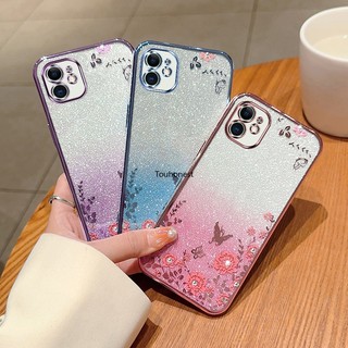 Ốp Điện Thoại For Apple iPhone 11 Pro Max Case iPhone 12 Pro Max Ốp Lưng iPhone 13 Pro Max Casing iPhone 14 Pro Max Case iPhone 14 Plus Case iPhone X XS Max Case iPhone XR Case TPU Luxury Cartoon Romance Flower Butterfly Silicone Phone Case Cover OU
