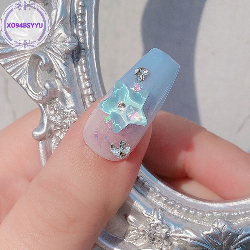 Xo94bsyu Phụ Kiện Kim Cương Pha Lê Hình Ngôi Sao / Mặt Trăng 3d Tự Trang Trí Móng Tay Nghệ Thuật vn
