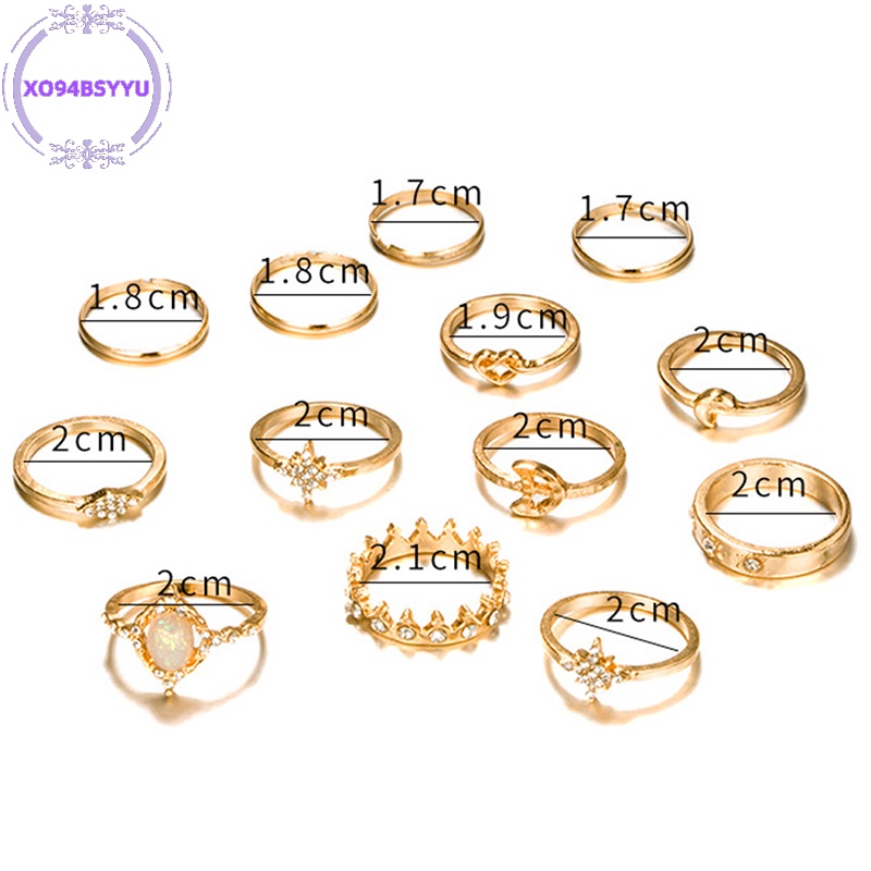 Xo94bsyu set 13 Nhẫn Thiết Kế Đơn Giản Làm Quà Tặng vn