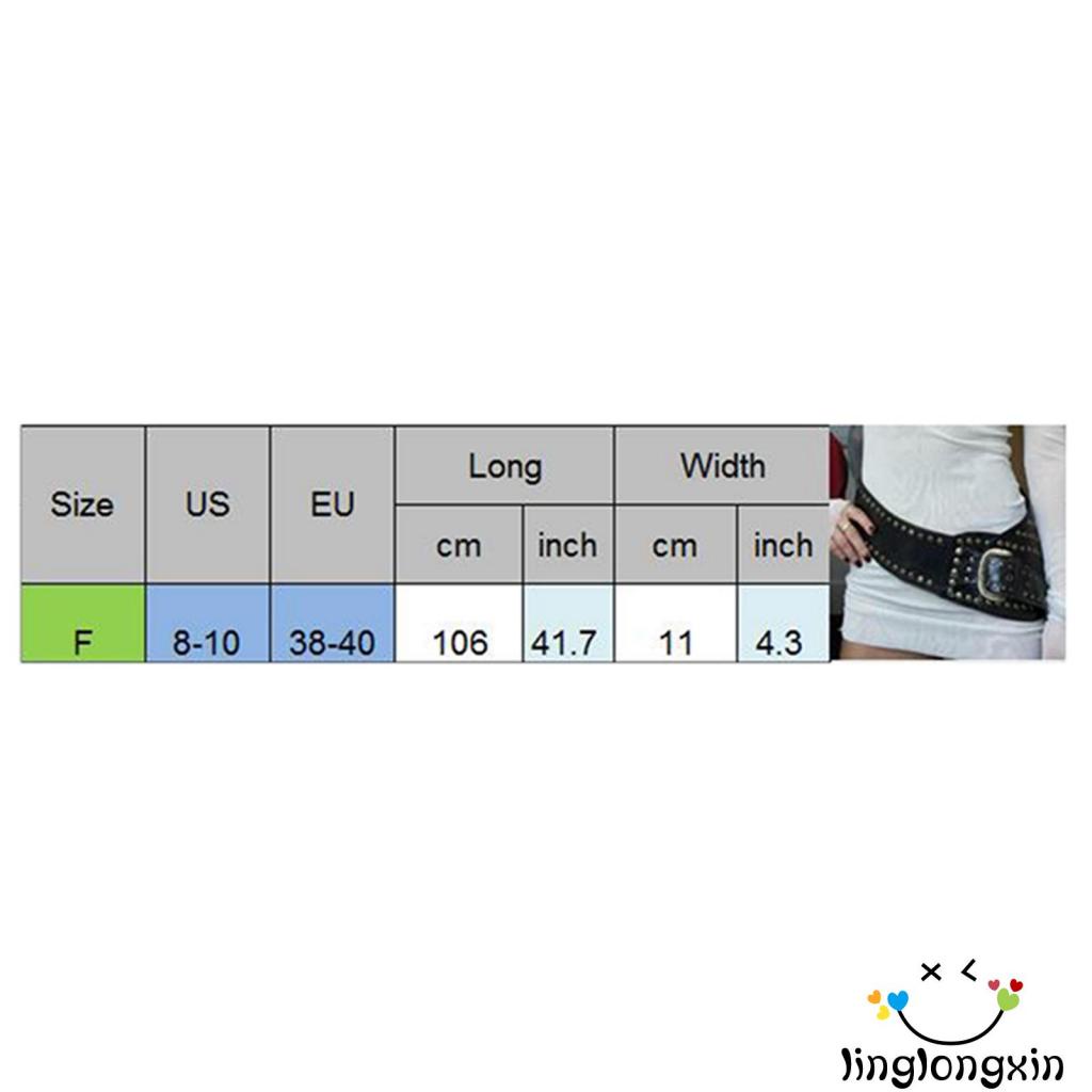 Thắt Lưng Da pu Khóa Kim Loại Phong Cách punk vintage linglongxi2