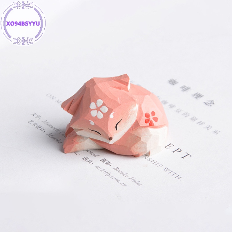 Xo94bsyu Móc Chìa Khóa Nhỏ Khắc Thủ Công Tinh Khiết Hình Cáo Sáng Tạo Để Bàn Trang Trí Ba Lô Học Sinh vn