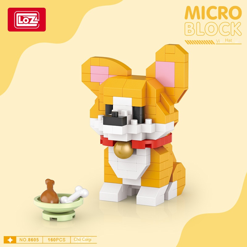 Lego Đồ Chơi Lắp Ráp Hình Động Vật Nhỏ Dễ Thương Phong Cách Trung Hoa Cho Bé Gái